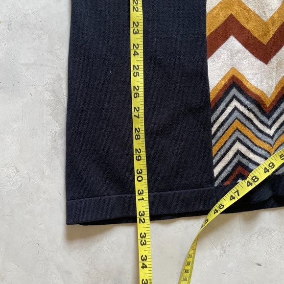 Missoni Target Retro Mod Chevron Stripe Zig Zag Sweater Dress Size M Indie Boho - Picture 6 of 6